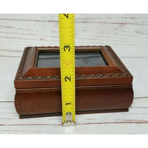 Rare Design Small Wooden Velvet Interior Picture Frame & Jewelry Box - Picture 9 of 12